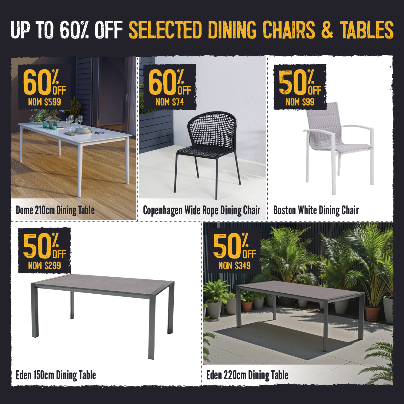 Up To 60% Off Selected Dining Chairs & Tables | Shop Now